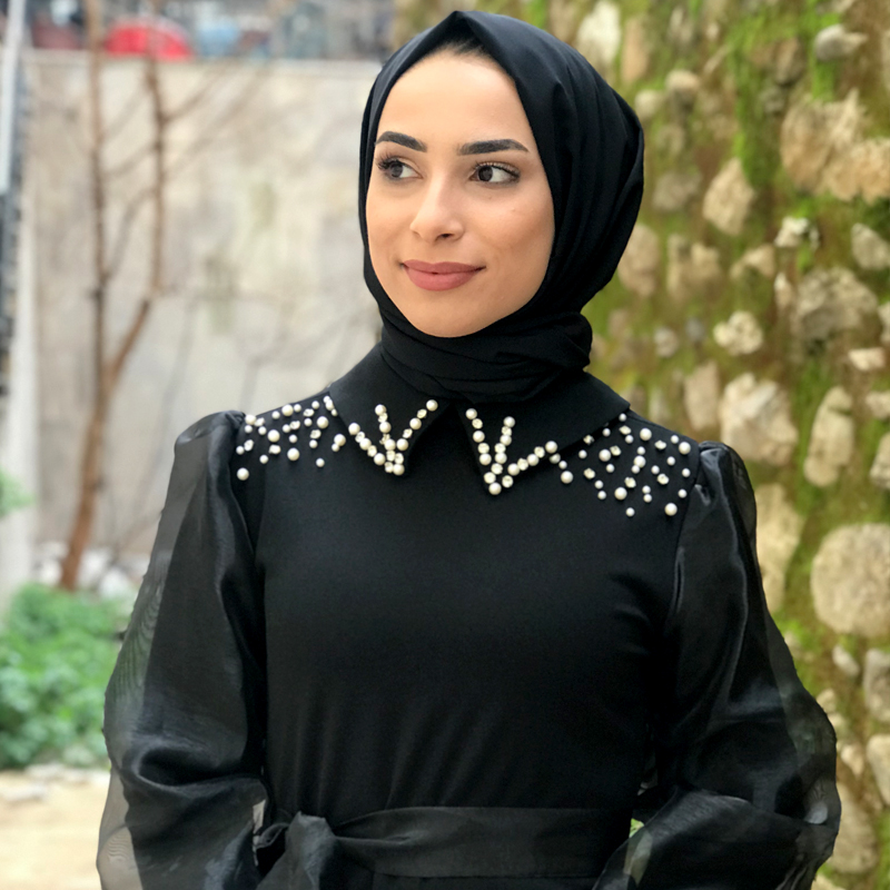 yaka taşlı6 YAKASI İNCİLİ ABİYE - Görsel 1