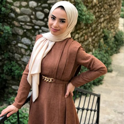 Zincir Kemerli Kruvaze Takım Kahve