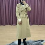 KİBRİT kruvaze belden kuşaklı trençkot