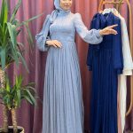 ELEGANS 2375 omzu fiyonk detaylı abiye