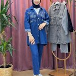 MGZN 7139 pul işlemeli kot takım