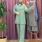 MGZN 7179 omzu boncuklu tencel takım