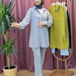 MAGAZİN 7175 omuzları zımbalı tensel tunik