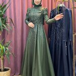 HENNİN 4774 tafta saten pullu abiye