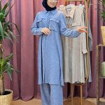 WENNEW 2223 keten pantolonlu takım