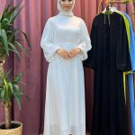 KSRG 6910 saten balon kol elbise