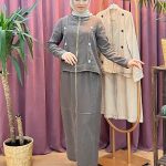 DEFRİNA 61103 fermuarlı etekli takım