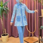 ALYAKA 3397 tensel pul payet işlemeli pantolonlu takım