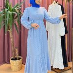 COOL 8314 şifon zemin desenli elbise