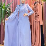 GAZALLE 129 yarım pelerin tasarım abiye