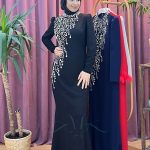 TUAY 4284 taşlı balık krep abiye