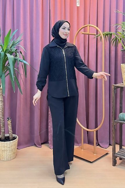 LEVİDOR 984 güpürlü pantolon takım