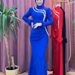 TUAY 4266 taşlı balık krep abiye