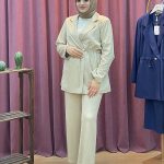 OTTO 7372 Bağcık Detaylı Ceket Pantolon Örme Kupra Takım