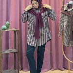 PUANE 745 Ekose Omuzları Sweat Detaylı Gömlek