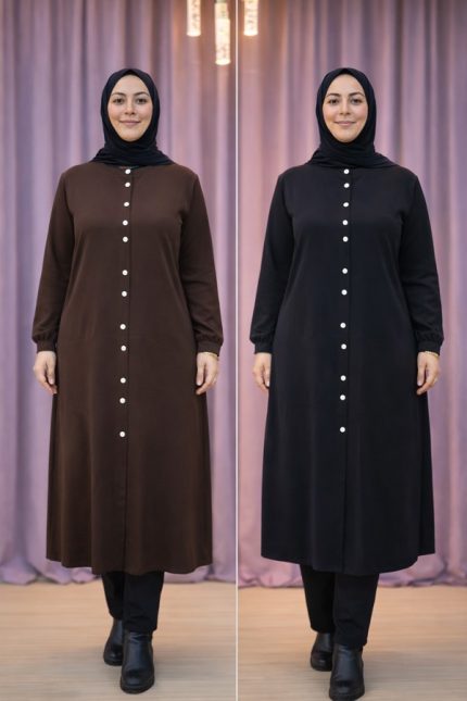 Orhan 4007 Uzun Düğmeli Triko Hırka