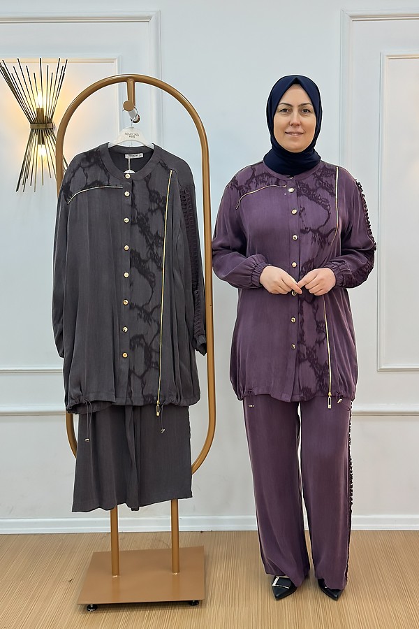 marcha920-p-takim-6685.jpg Marcha 920 İpek Kupra Pantolonlu Takım - Görsel 1