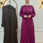 Orhan 1800 İpek Kupra Kemerli Elbise