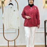 MY312 7711 Broşlu Dantel Ceket