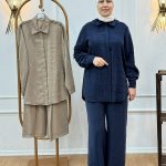 Nuss 1055 Çizgili Pantolonlu Takım