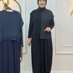 Nurcan Çetin 26519 Yelekli Elbise Takım