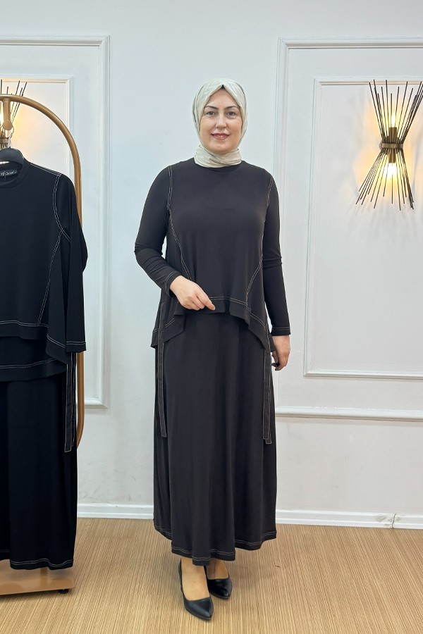 n-cetin-26562-elbise-6921.jpg Nurcan Çetin 26562 Jile Elbise Takım - Görsel 1
